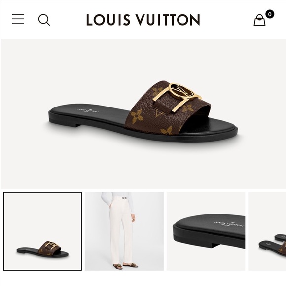 💎 Authentic 💎 Lock it flat Mule LV slides - Picture 1 of 9
